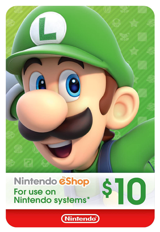 Tarjeta de Nintendo de 10 dólares