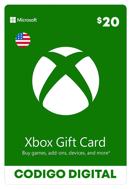 tarjeta de Xbox Live de 20 dólares para cuentas americanas