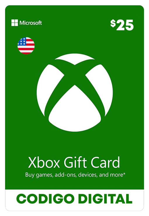 tarjeta de Xbox Live de 25 dólares para cuentas americanas