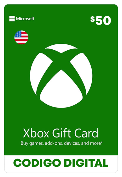 tarjeta de Xbox Live de 50 dólares para cuentas americanas