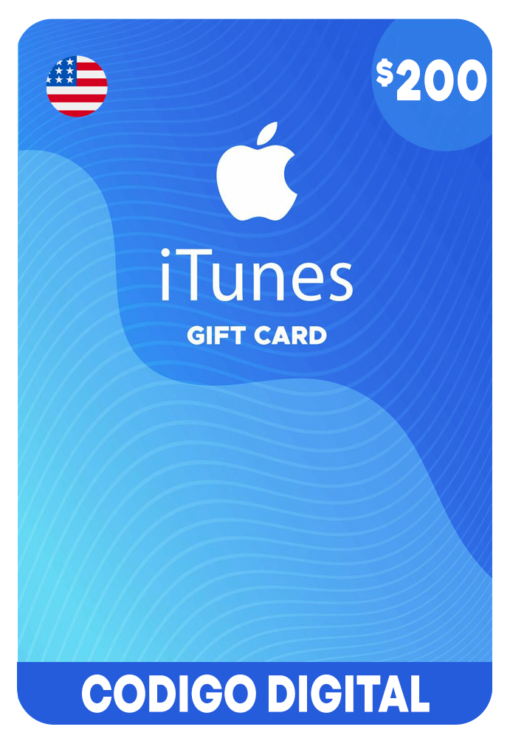 tarjeta de iTunes de 200 dólares para cuentas americanas