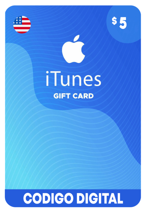 tarjeta de iTunes de 5 dólares para cuenta americana