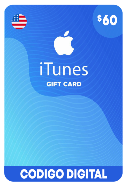 tarjeta de iTunes de 60 dólares para cuentas americanas