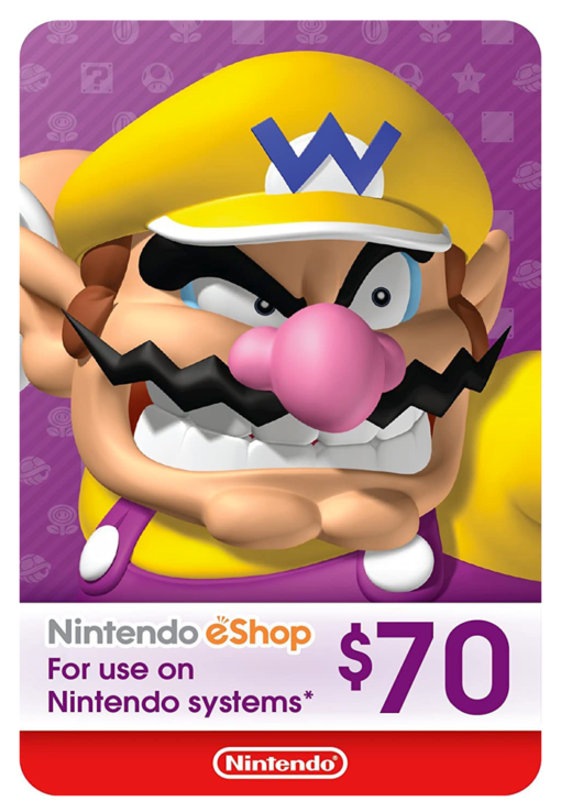 tarjeta de Nintendo de 70 dólares