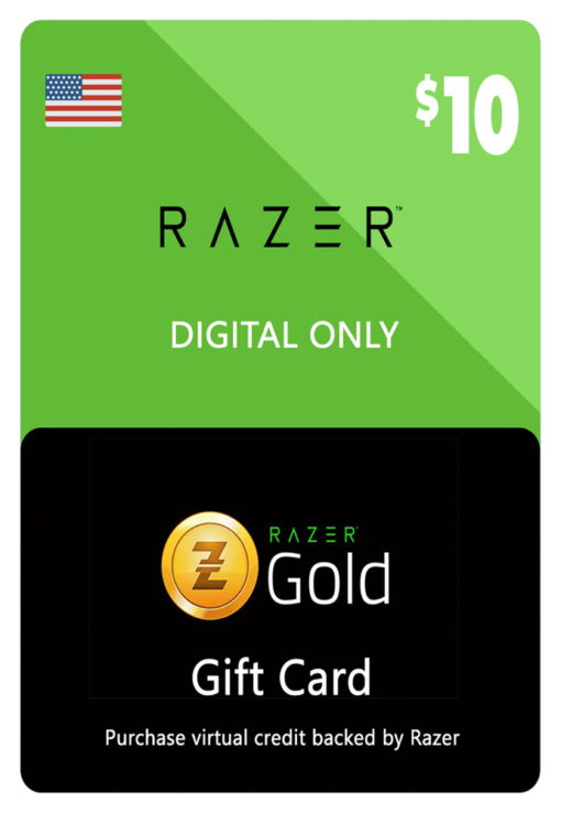 Razer Gold de 10 Dólares para cuentas americanas