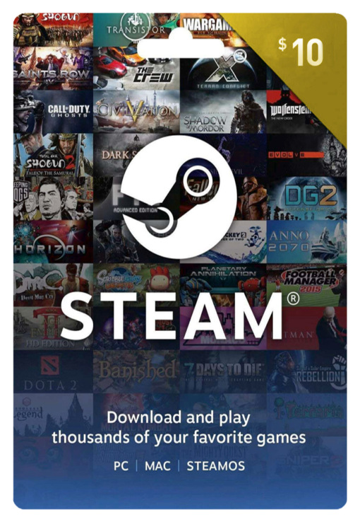 Steam de 10 Dólares