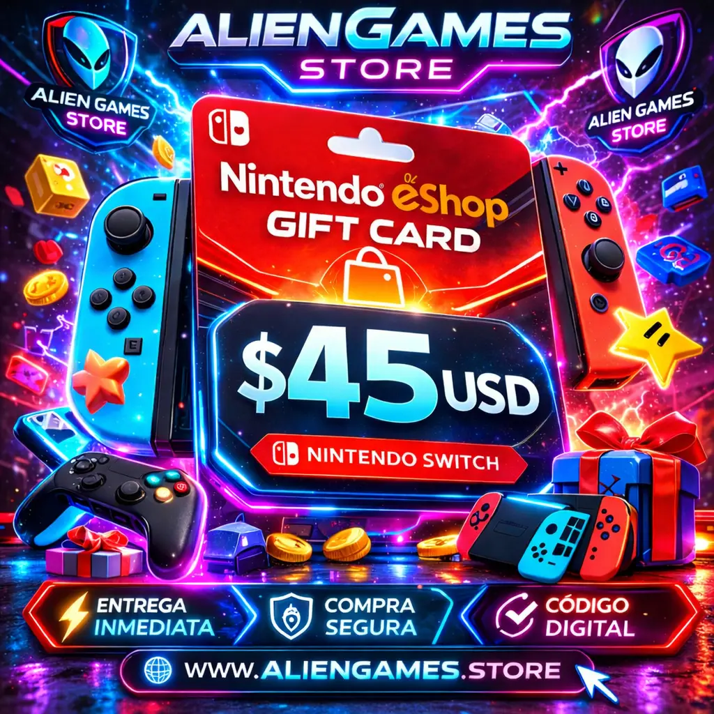 Nintendo eShop 45 USD (USA) – Gift Card Digital – Entrega Inmediata