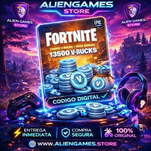 Fortnite V-Bucks 13500 comprar V-Bucks recarga Fortnite AlienGames Store