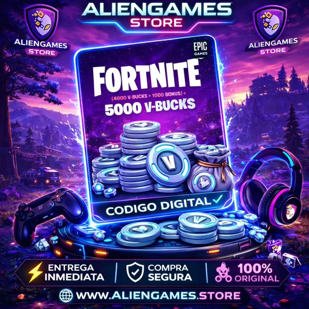 Fortnite 5000 V-Bucks Card