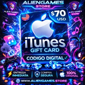 Apple iTunes Gift Card 70 USD código digital Apple ID región USA comprar App Store AlienGames