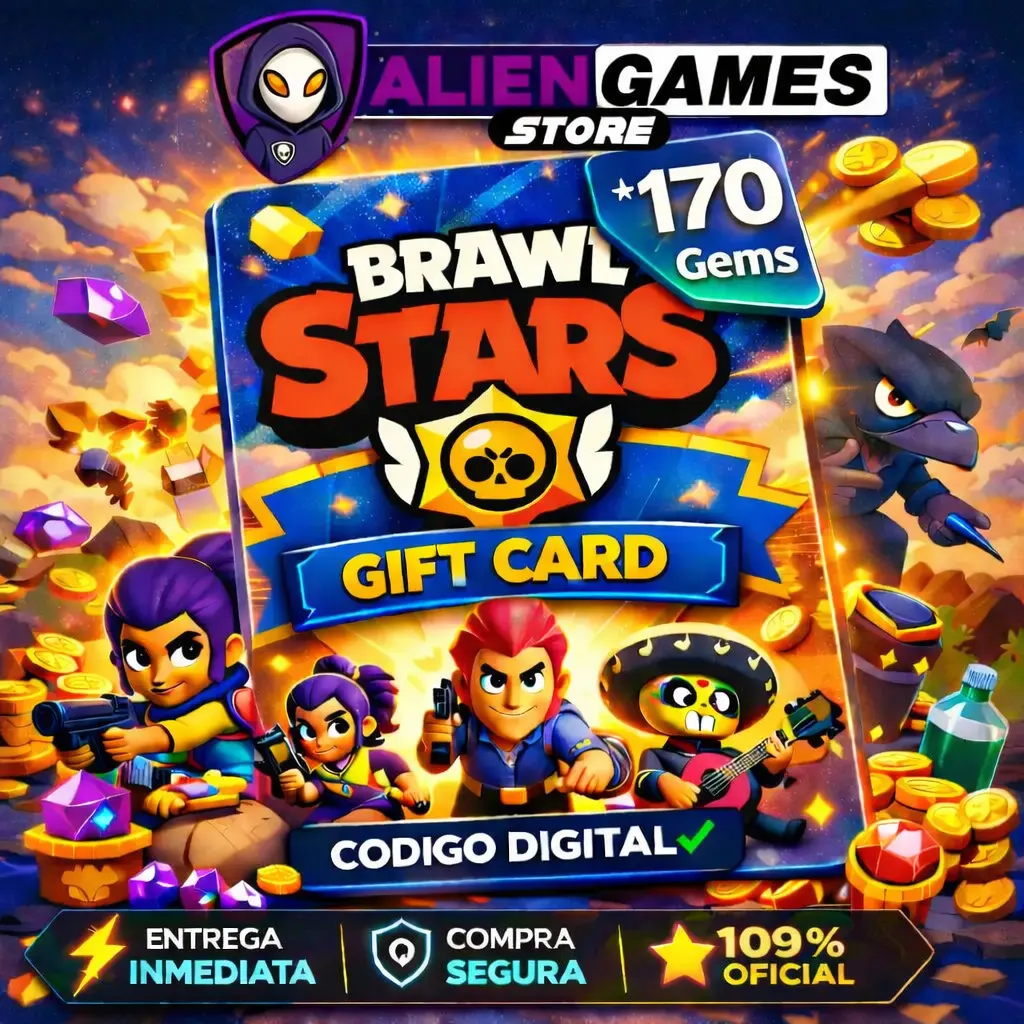 Brawl Stars 170 Gems Global – Recarga Oficial Entrega Inmediata