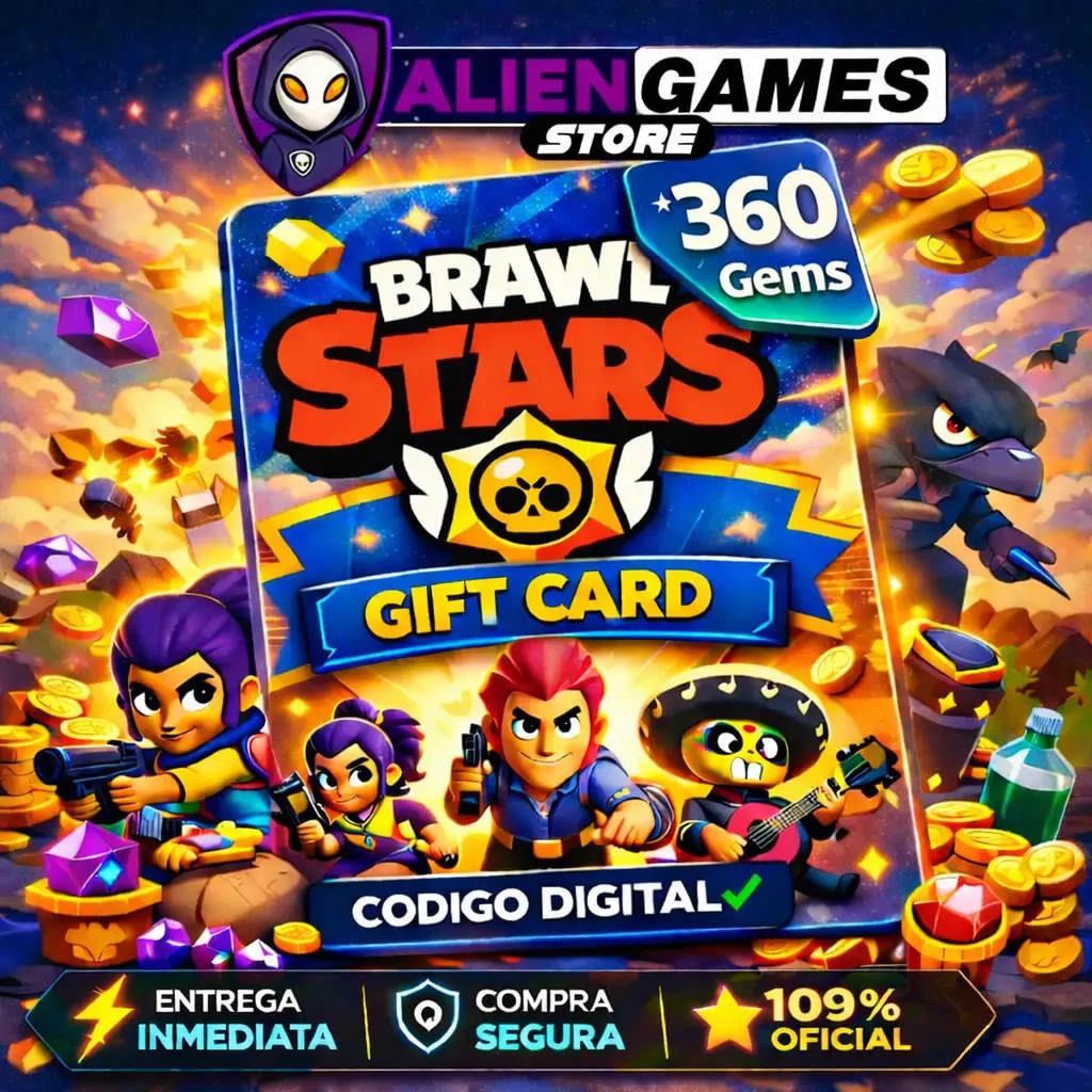 Brawl Stars 360 Gems Global – Recarga Digital Entrega Inmediata