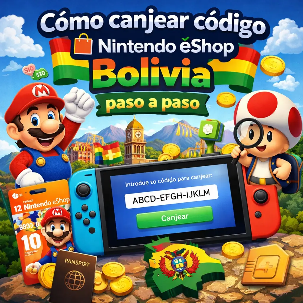 Cómo canjear código Nintendo eShop en Bolivia paso a paso
