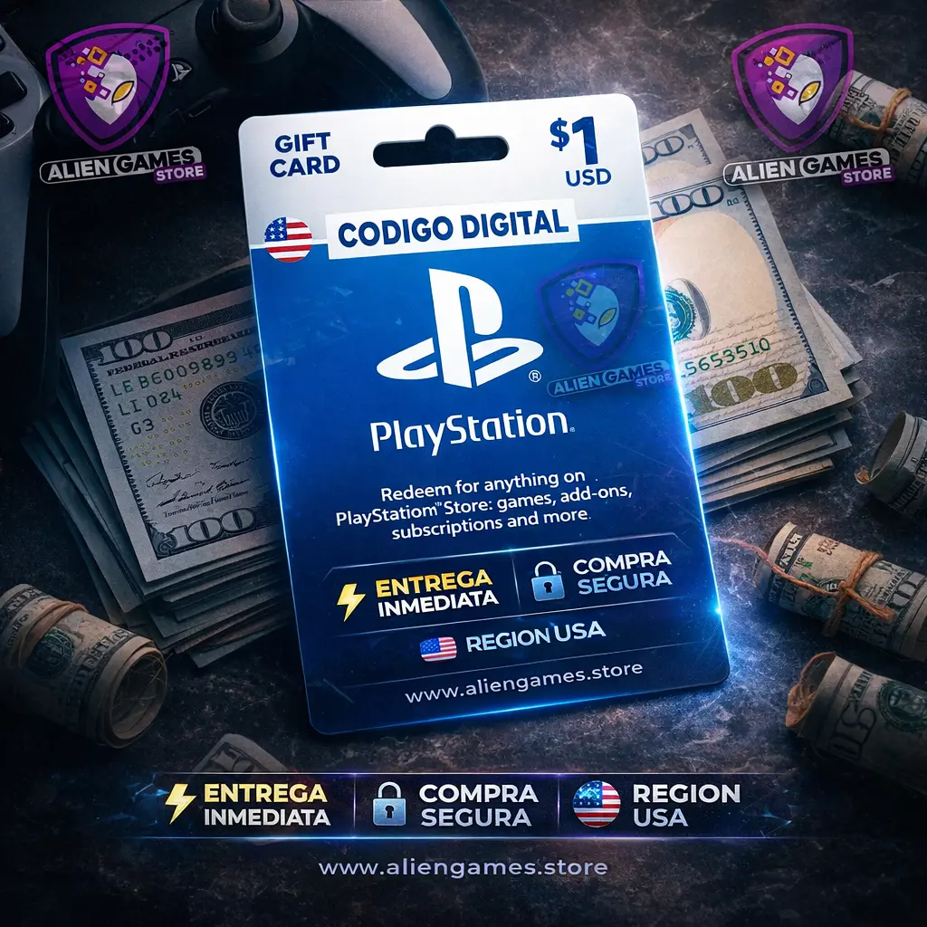 PlayStation Gift Card 1 USD USA – Código Digital Oficial ⚡ Entrega Inmediata
