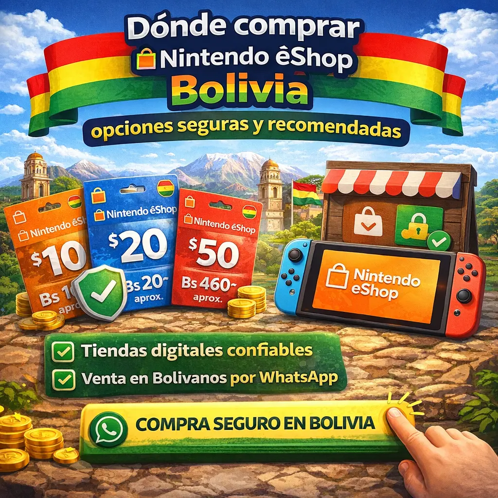 Dónde comprar Nintendo eShop en Bolivia opciones seguras y recomendadas 2026