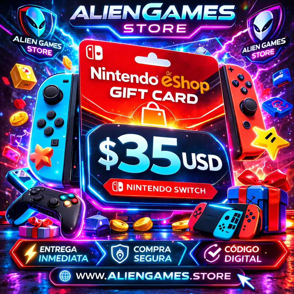 Nintendo eShop 35 USD (USA) – Gift Card Digital – Entrega Inmediata