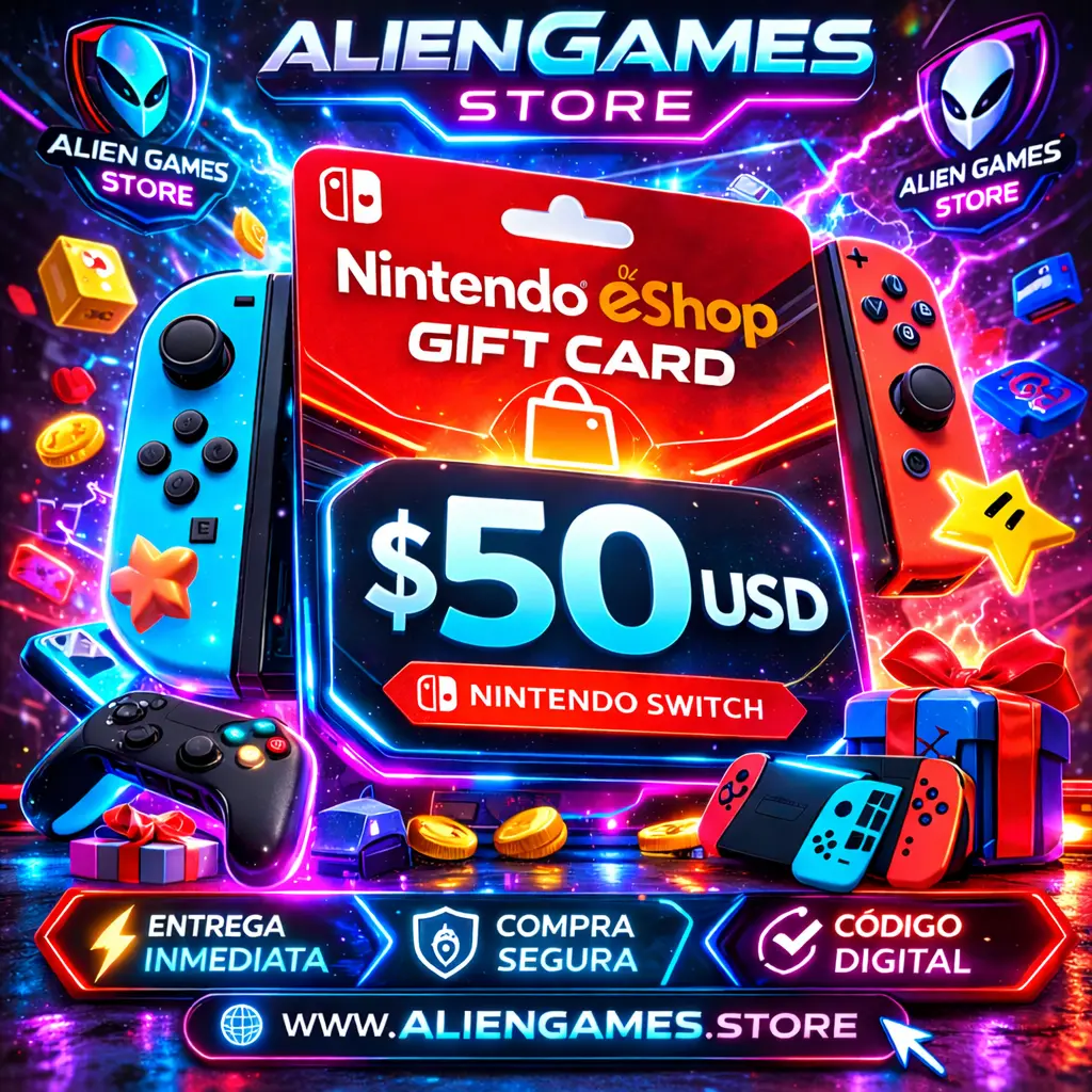 Nintendo eShop 50 USD (USA) – Gift Card Digital – Entrega Inmediata