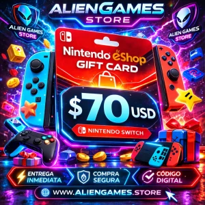 Nintendo eShop Gift Card 70 USD código digital Nintendo Switch saldo eShop región USA
