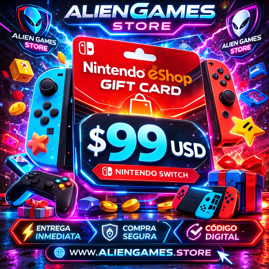 Nintendo eShop 99 USD (USA) – Gift Card Digital – Entrega Inmediata