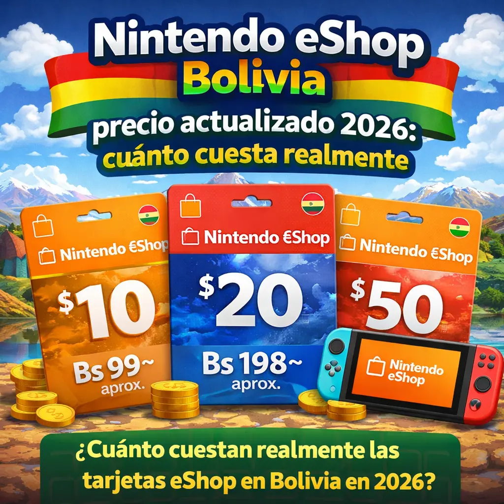 Nintendo eShop Bolivia precio actualizado 2026 cuánto cuesta realmente