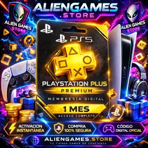 PlayStation Plus Premium 1 mes código digital suscripción PS Plus Premium comprar AlienGames Store