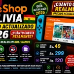 Banner promocional sobre precios actualizados de Nintendo eShop en Bolivia 2026 con Nintendo Switch, juegos destacados y precios en bolivianos.