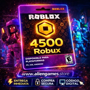 Roblox Robux 4500 recarga Robux comprar Robux Roblox código digital AlienGames Store Bolivia