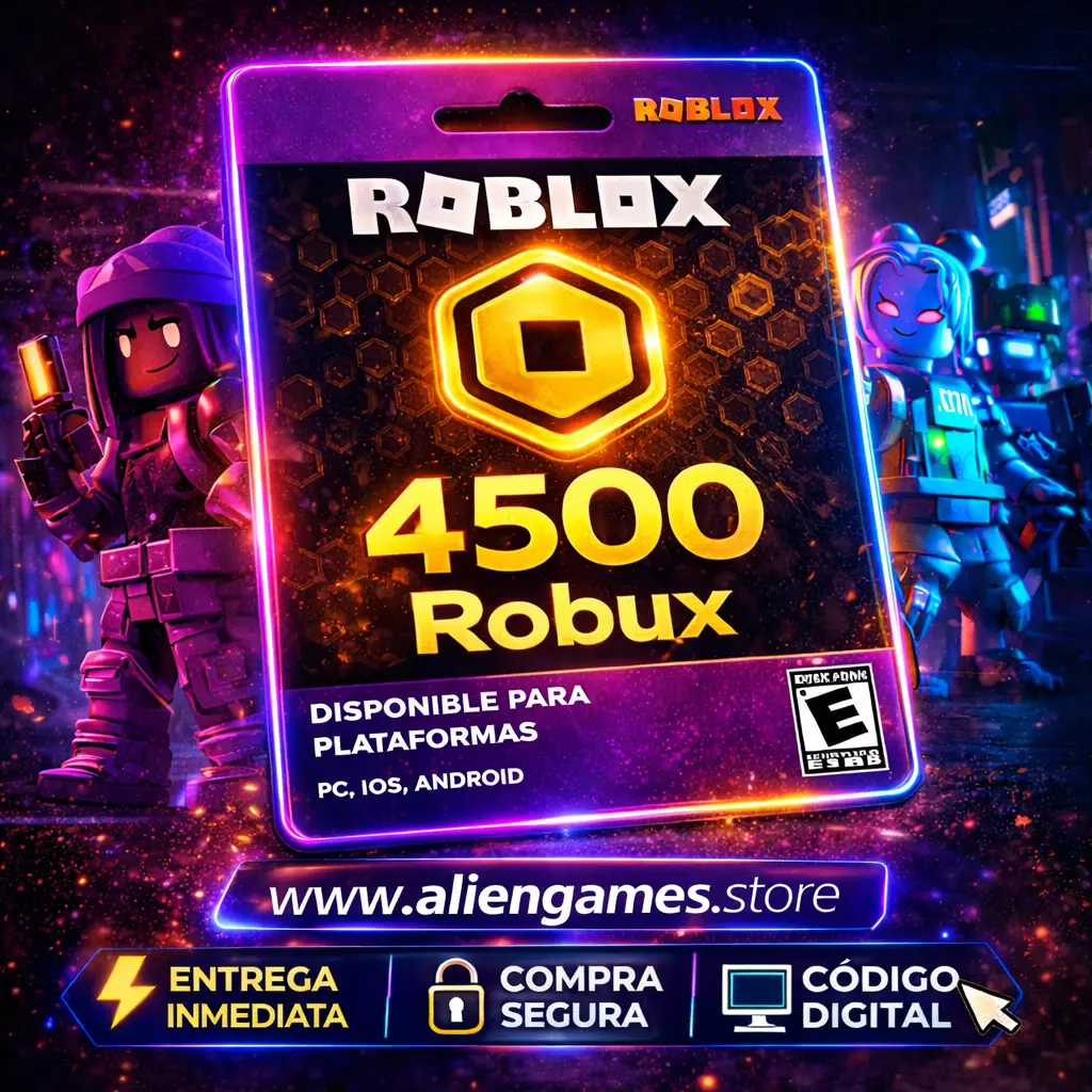 Robux 4500 – Recarga Digital Global – Entrega Inmediata LATAM
