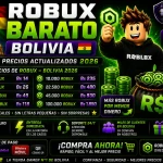 Tabla de precios actualizados 2026 de Robux baratos en Bolivia con entrega inmediata y compra segura en AlienGames.Store.