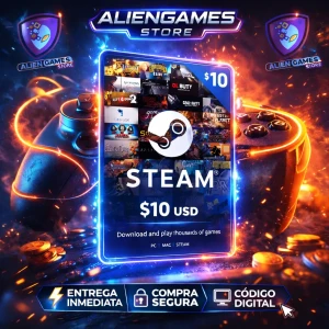 Steam Wallet Gift Card 10 USD código digital saldo Steam comprar tarjeta Steam