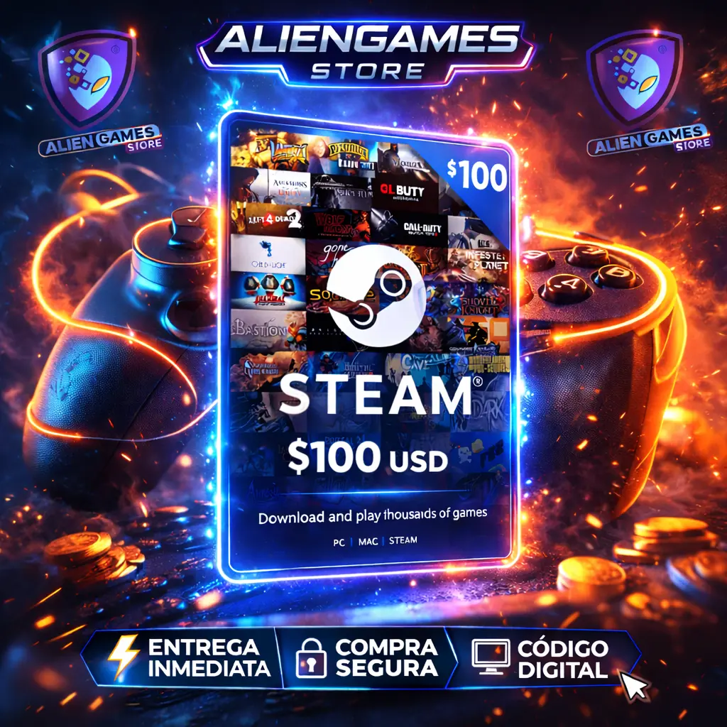 Steam Wallet Code (USA) 100 USD – Entrega Inmediata
