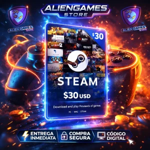 Steam Wallet Gift Card 30 USD código digital saldo Steam comprar tarjeta Steam digital