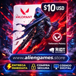 Valorant Gift Card 10 USD Riot Points código digital saldo Valorant