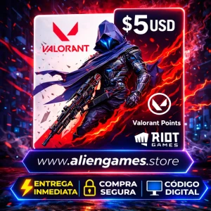 Valorant Gift Card 5 USD Riot Points código digital comprar VP Valorant
