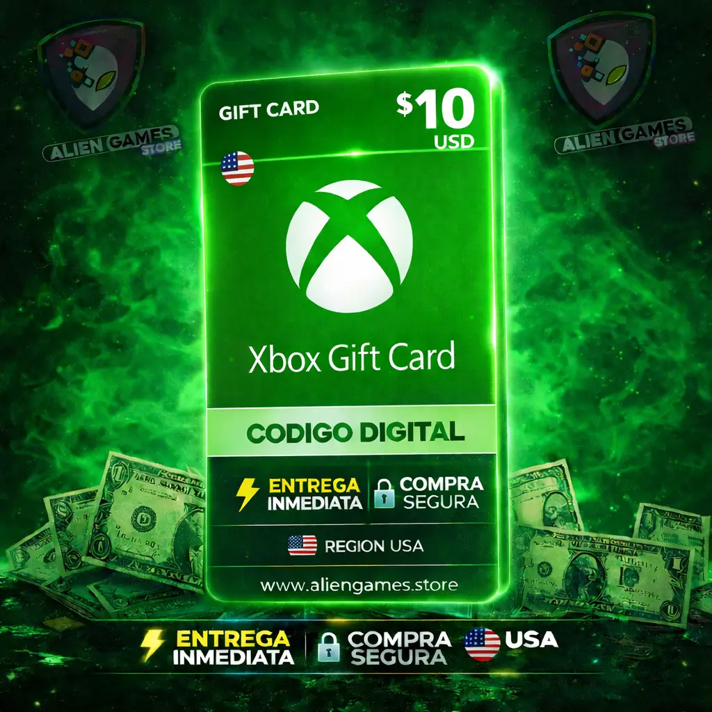 Xbox 10 USD (USA) – Gift Card Digital – Entrega Inmediata