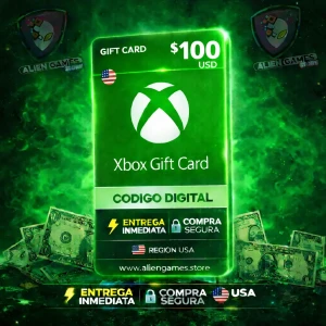 Xbox Gift Card 100 USD código digital región USA saldo Microsoft Store comprar tarjeta Xbox
