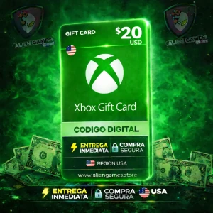 Xbox Gift Card 20 USD digital código Microsoft Store región USA comprar en Bolivia