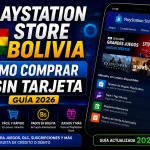 Banner informativo sobre cómo comprar en PlayStation Store Bolivia sin tarjeta usando métodos de pago locales y guía actualizada 2026.