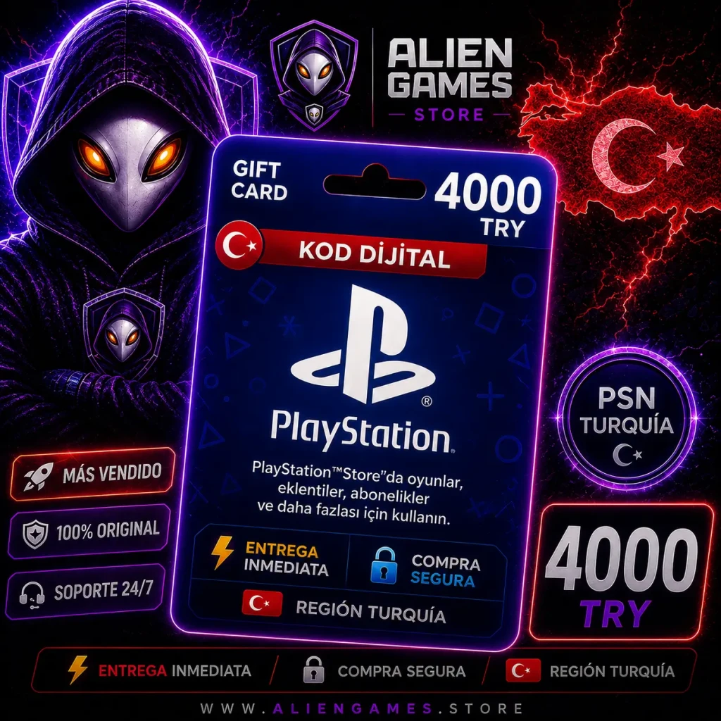 PlayStation Gift Card 4000 TRY Turquía (Código Digital)