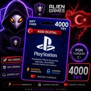PSN 4000 TRY Gift Card PlayStation Turquía código digital original para PlayStation Store Turquía con entrega inmediata