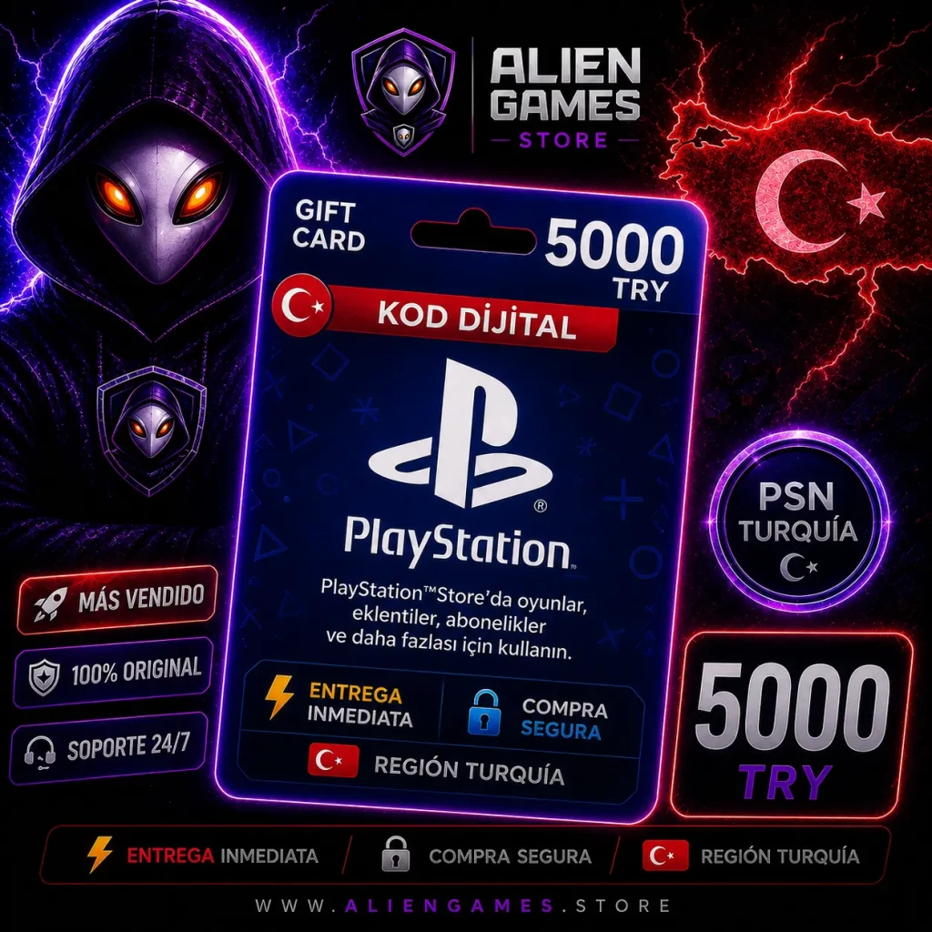 PlayStation Gift Card 5000 TRY Turquía (Código Digital)