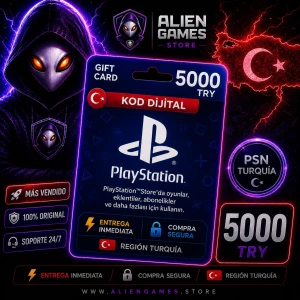 PSN 5000 TRY Gift Card PlayStation Turquía código digital original para PlayStation Store Turquía con entrega inmediata