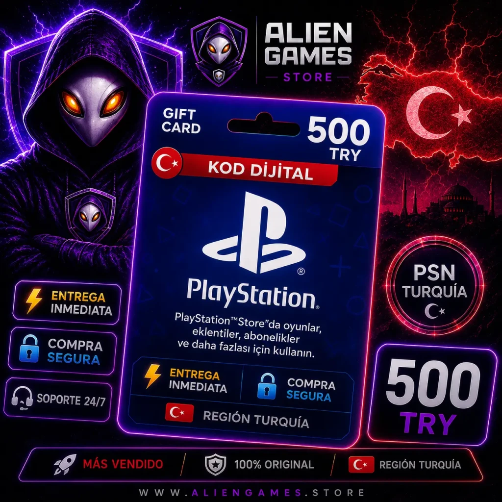 PlayStation Gift Card 500 TRY Turquía (Código Digital)