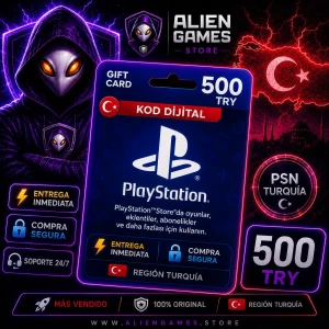 PSN 500 TRY Gift Card PlayStation Turquía código digital original para PlayStation Store región Turquía con entrega inmediata