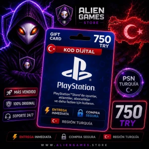 PSN 750 TRY Gift Card PlayStation Turquía código digital original para PlayStation Store región Turquía con entrega inmediata