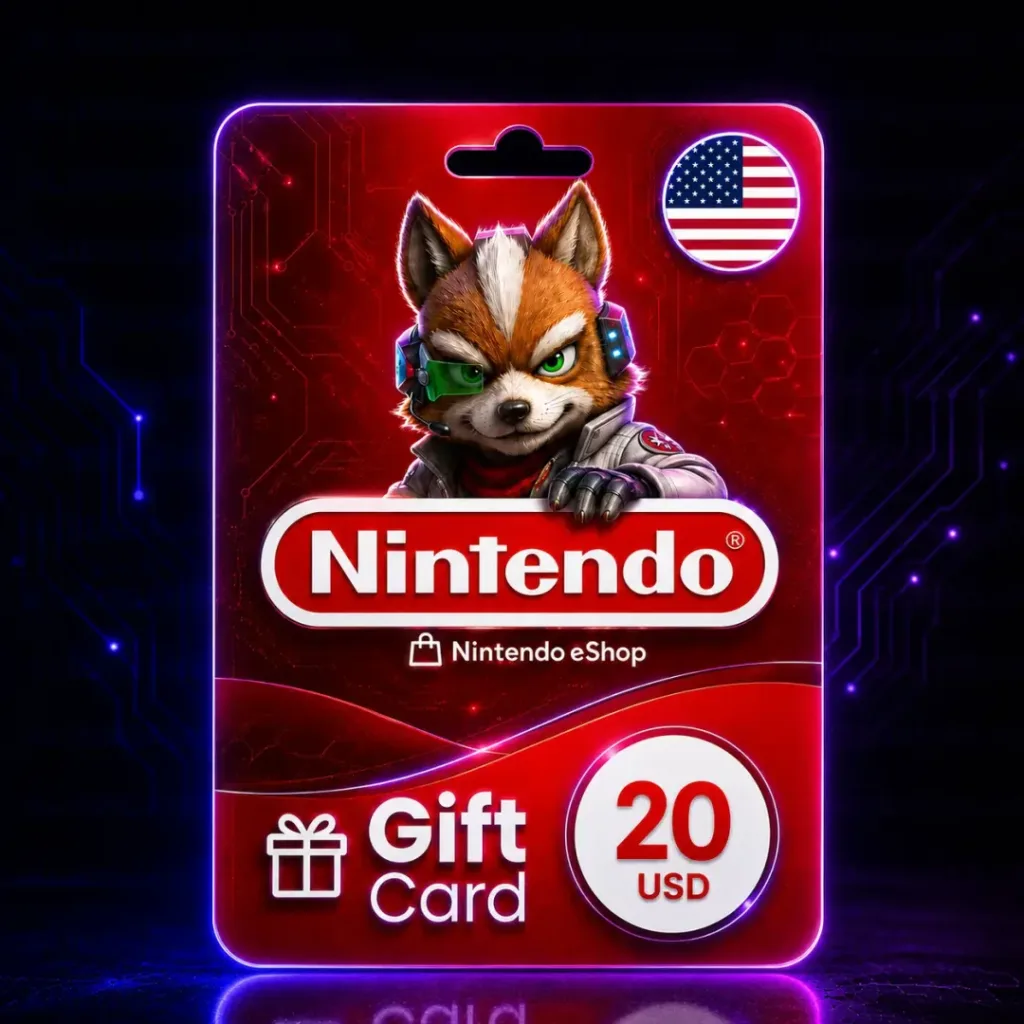 Nintendo eShop 20 USD (USA) – Gift Card Digital – Entrega Inmediata