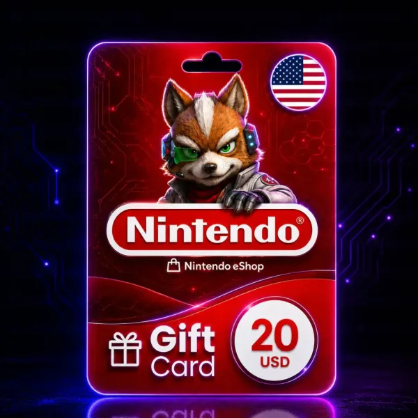 Tarjeta Nintendo eShop Gift Card 20 USD región USA disponible en AlienGames Store